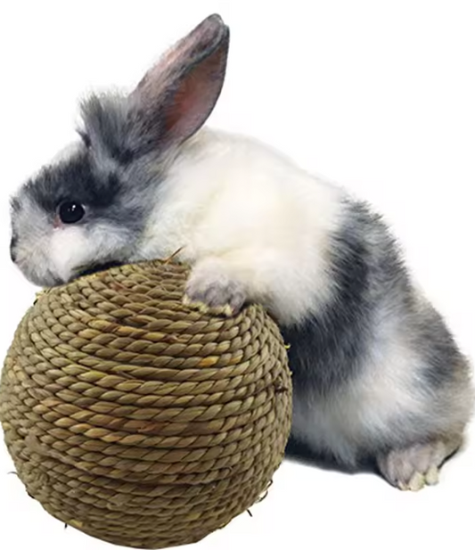 Chew Toy Natural Grass Ball For Rabbit Hamster Guinea Pig For Tooth Cleaning Supplies Small Pet Toys Rabbit Products